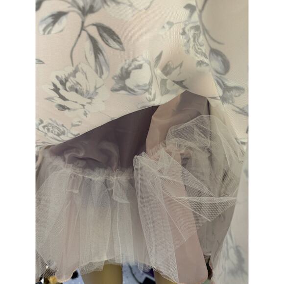 NWT B. Darlin Pink Floral Fit & Flare Puff Skirt 50s Housewife Dress Size 4 - Picture 7 of 8